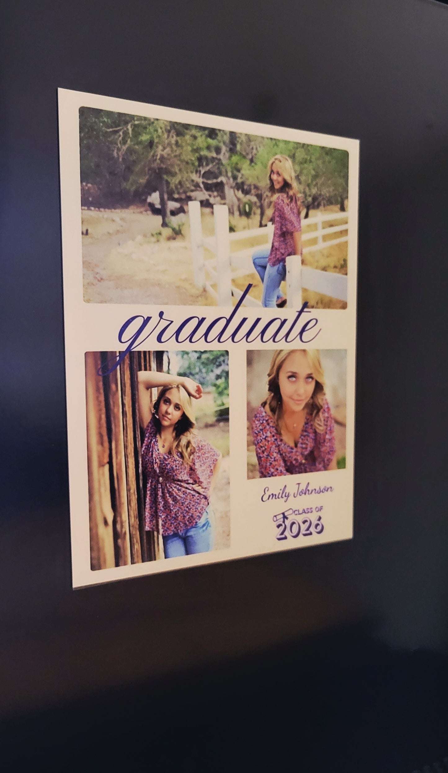 Custom Graduation Photo Magnet | Personalized Senior Picture Magnet | Class of 2026 Keepsake Gift