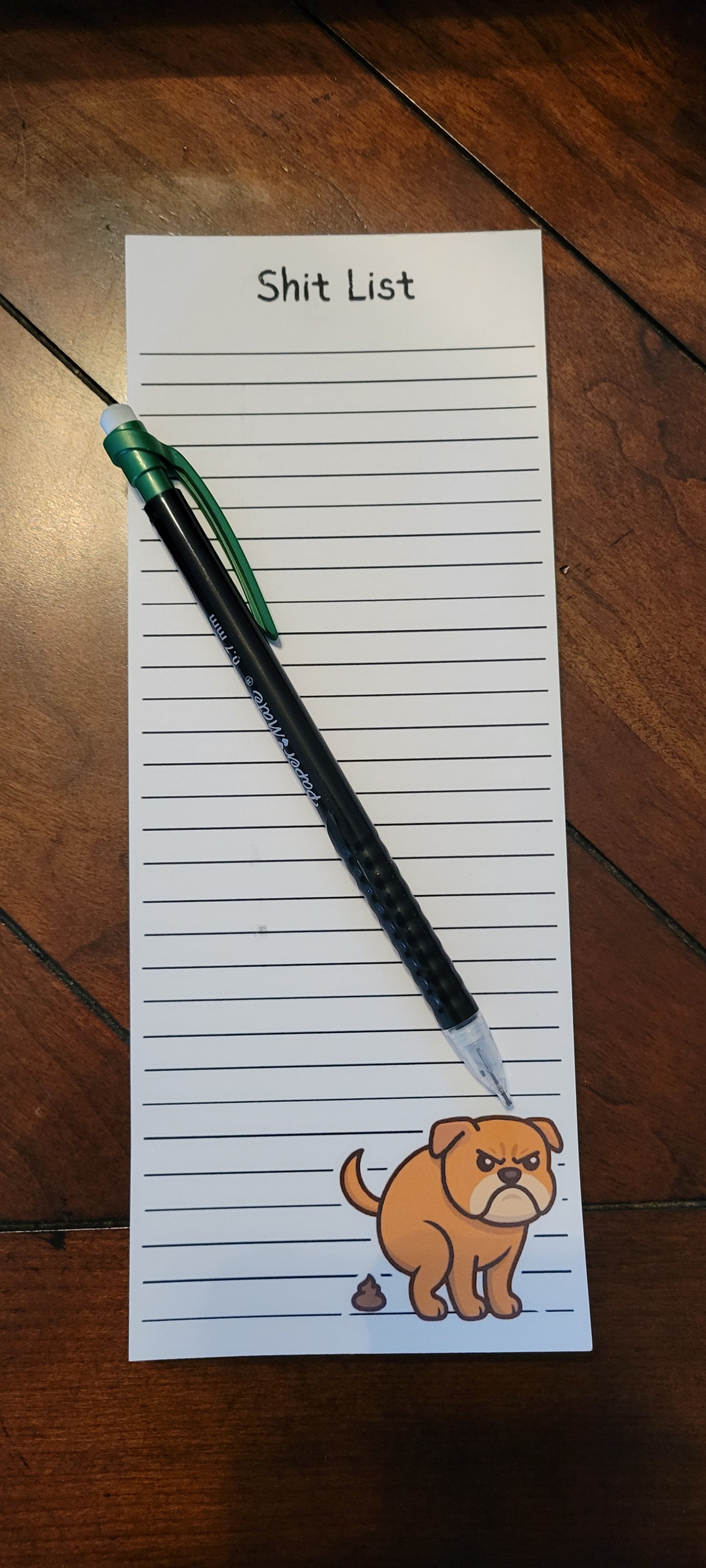 Shit List Notepad – Funny To‑Do List, 3.5x8.5in Tear‑Off Pad, Sarcastic Brain Dump for Busy Adults