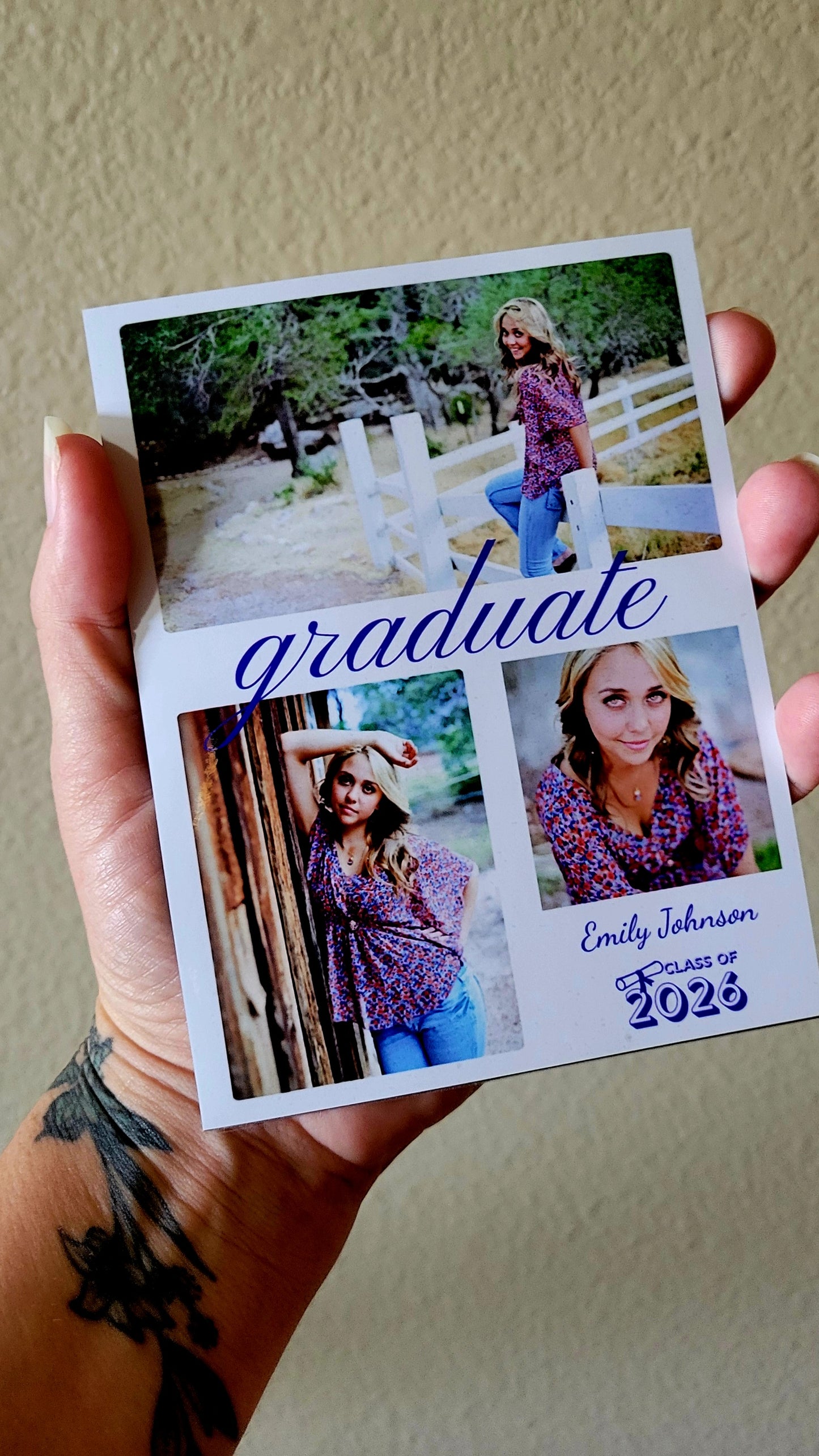 Custom Graduation Photo Magnet | Personalized Senior Picture Magnet | Class of 2026 Keepsake Gift
