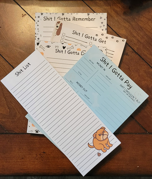 Shit Show Notepad Bundle – Set of 5 Funny Tear‑Off Pads, Humor Gift for Busy Adults